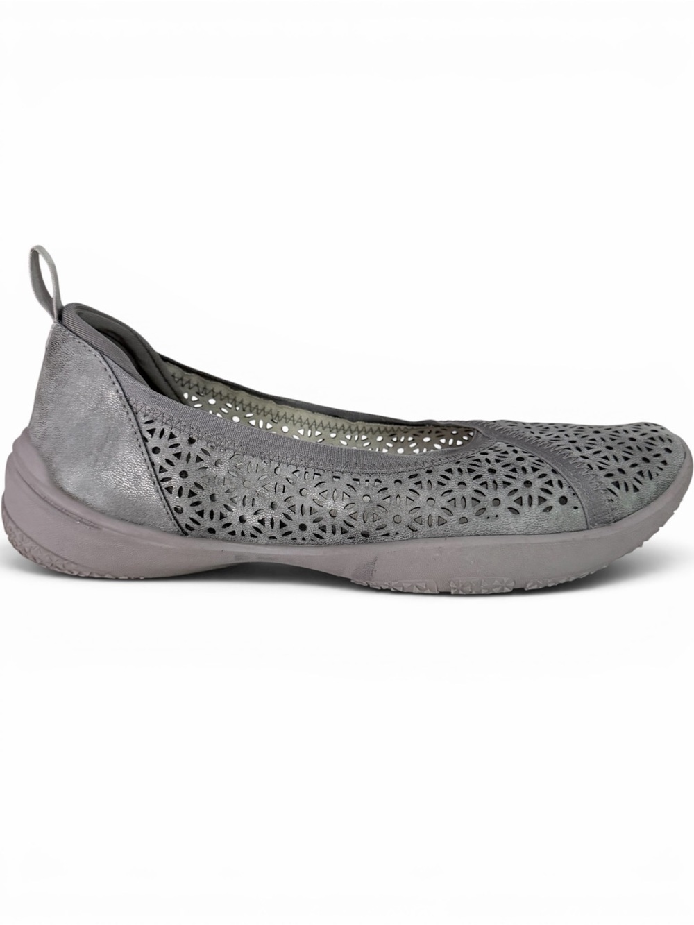 JBU BY JAMBU Gray Emma Perforated Comfort Slip-On Ballet Flats size 8M